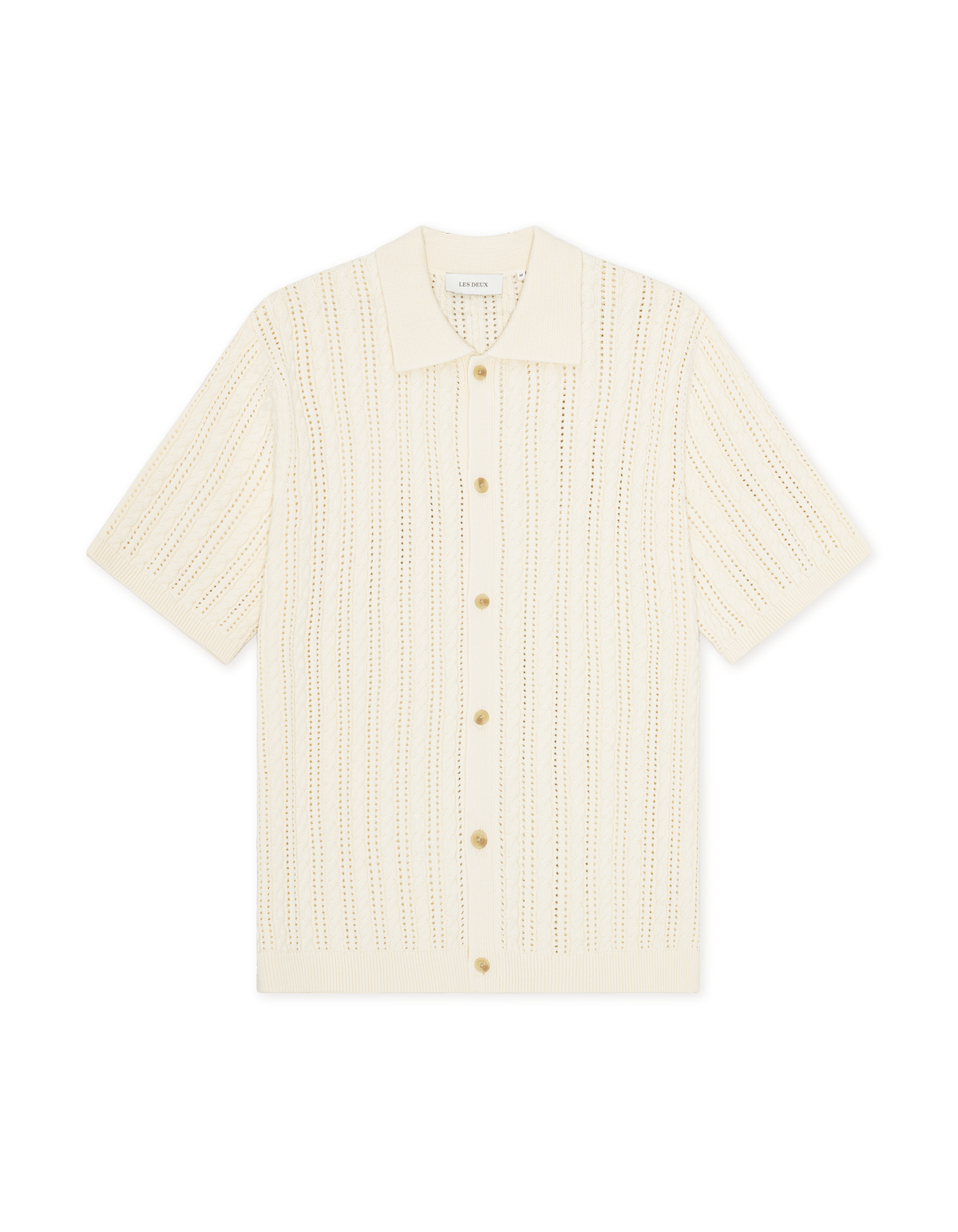 CABLE KNITTED SS SHIRT