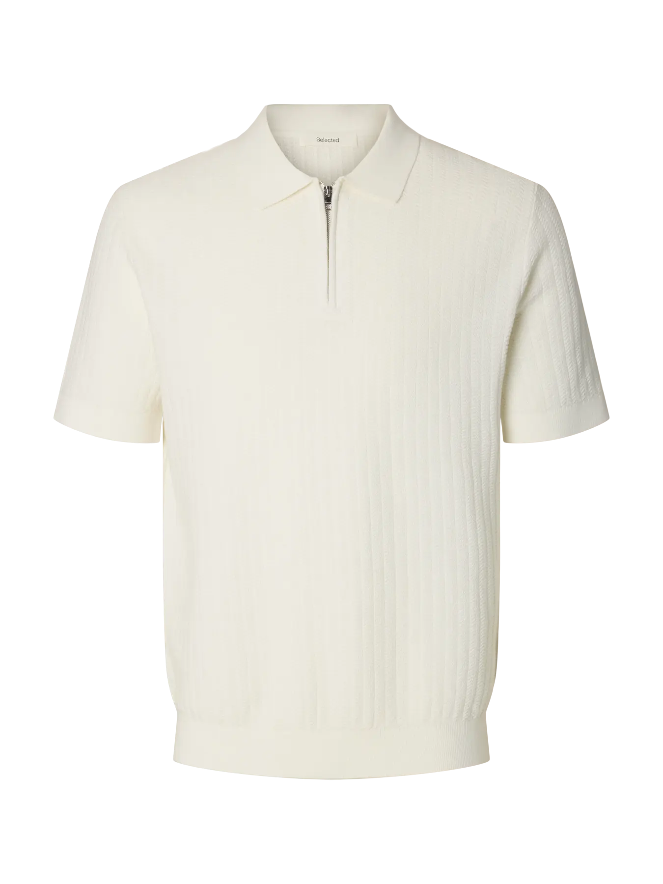 CRAN SS KNIT STRUCTURE ZIP POLO
