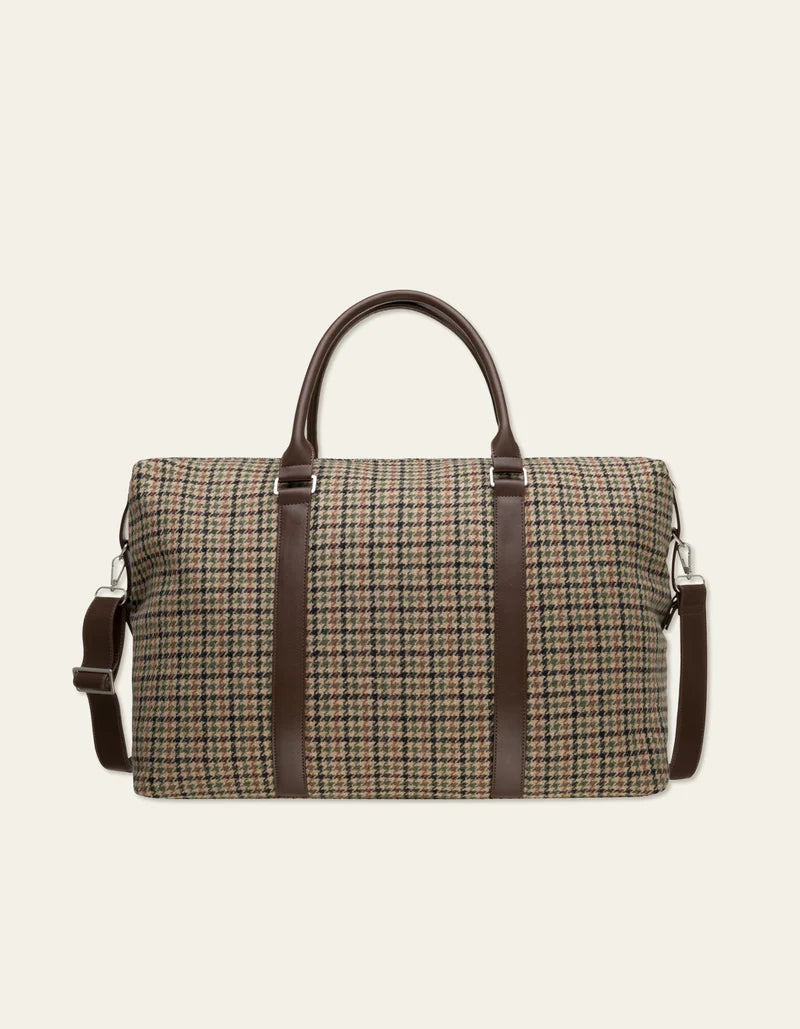 HOUNDSTOOTH WOOL WEEKEND BAG