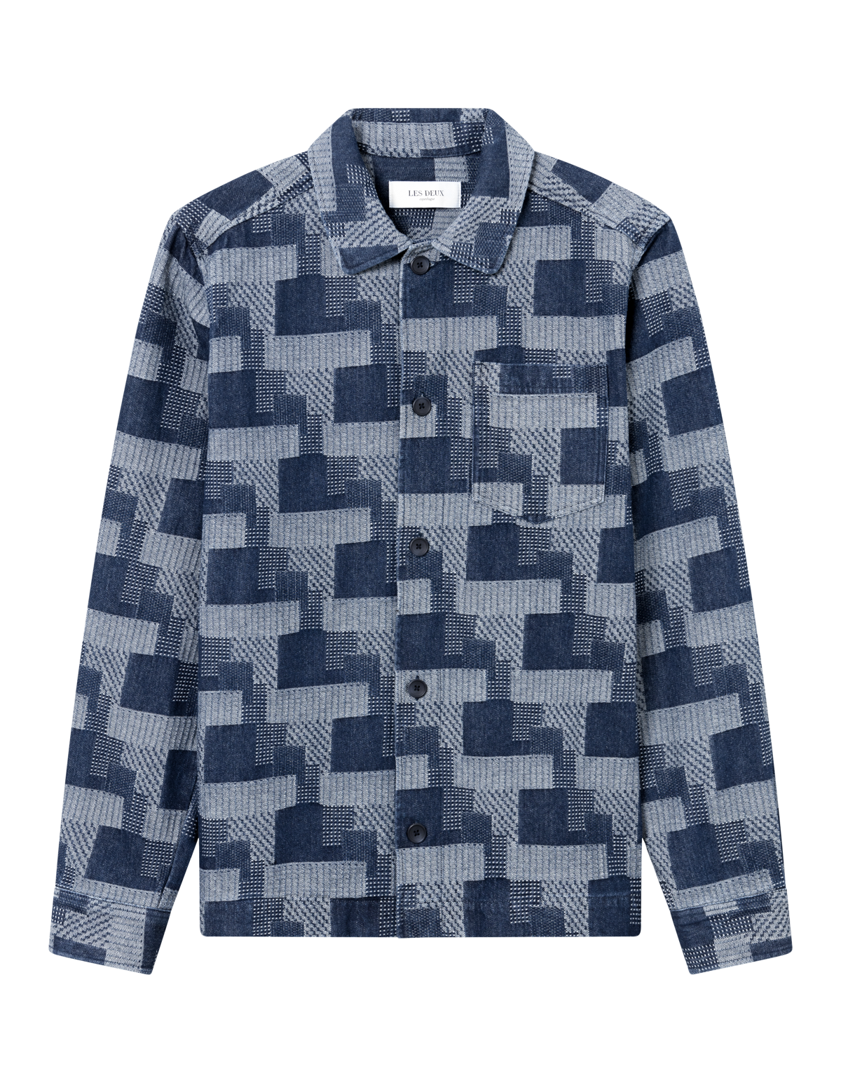 LAYTON DENIM JACQUARD OVERSHIRT