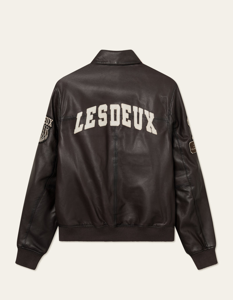 LES DEUX VARSITY LEATHER JACKET