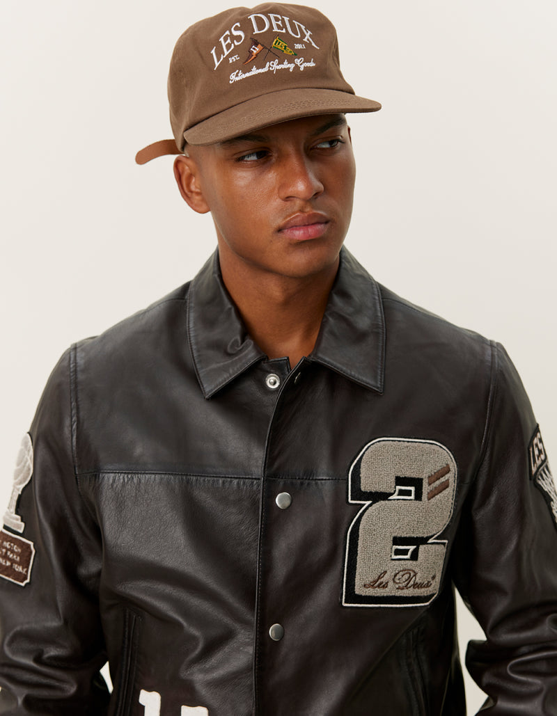 LES DEUX VARSITY LEATHER JACKET