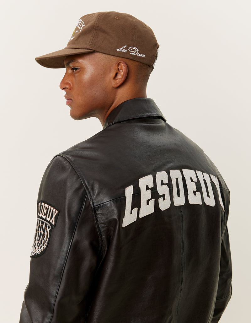 LES DEUX VARSITY LEATHER JACKET