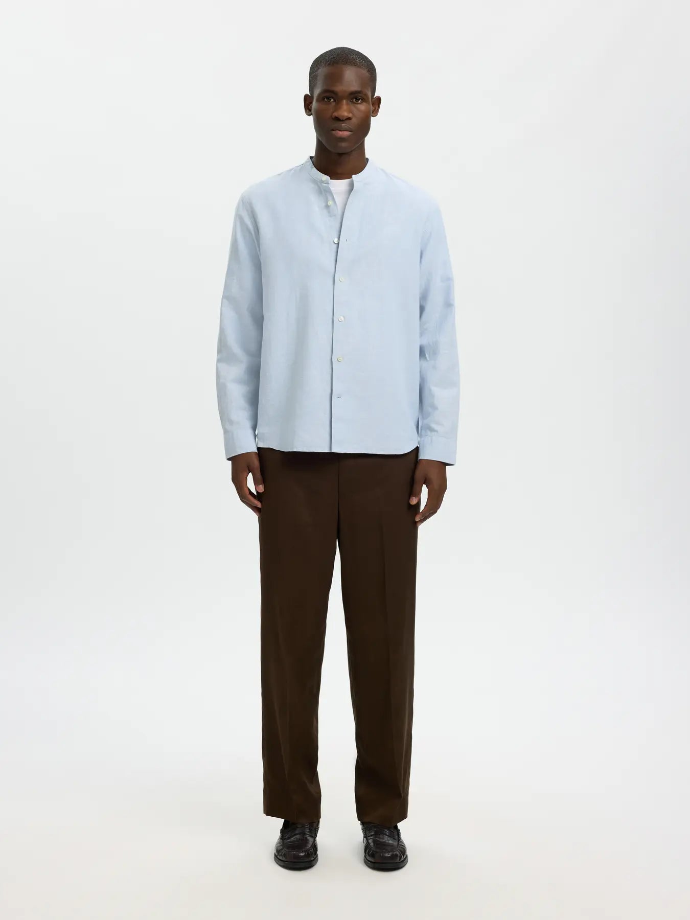 CLAY LINEN BLEND SHIRT