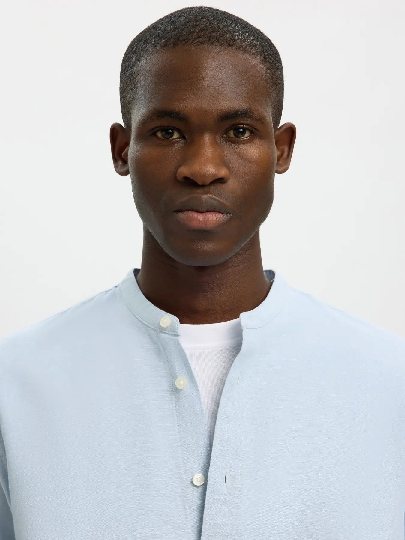CLAY LINEN BLEND SHIRT