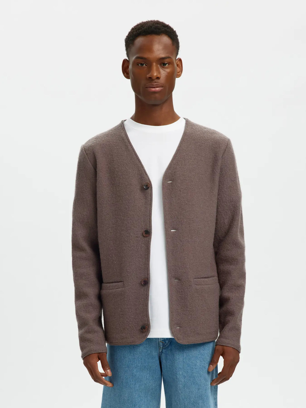 JIN BOILED WOOL CARDIGAN