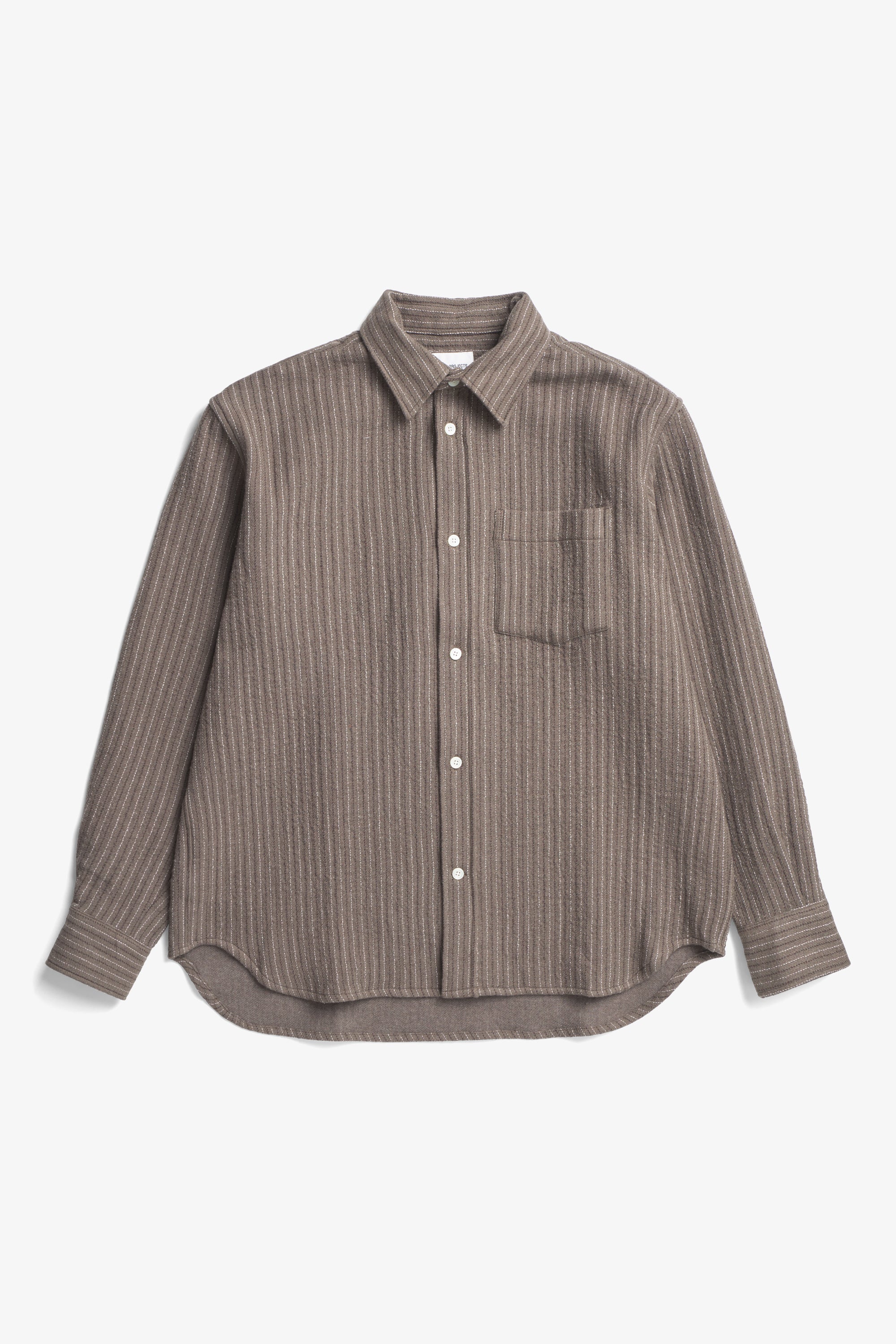 OLE OVERSIZED WOOL STRIPE SHIRT