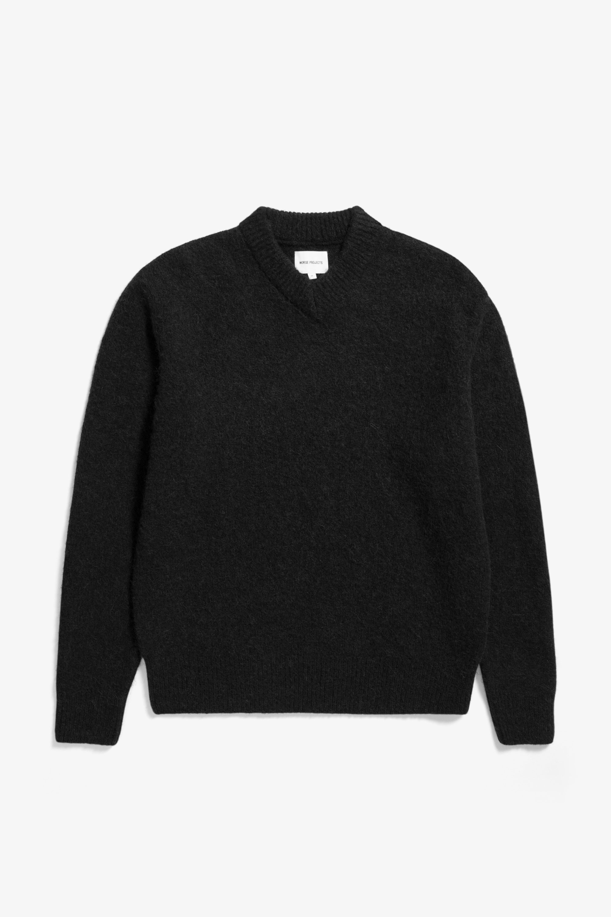 RASMUS RELAXED BRUSHED V-NECK SWEATER