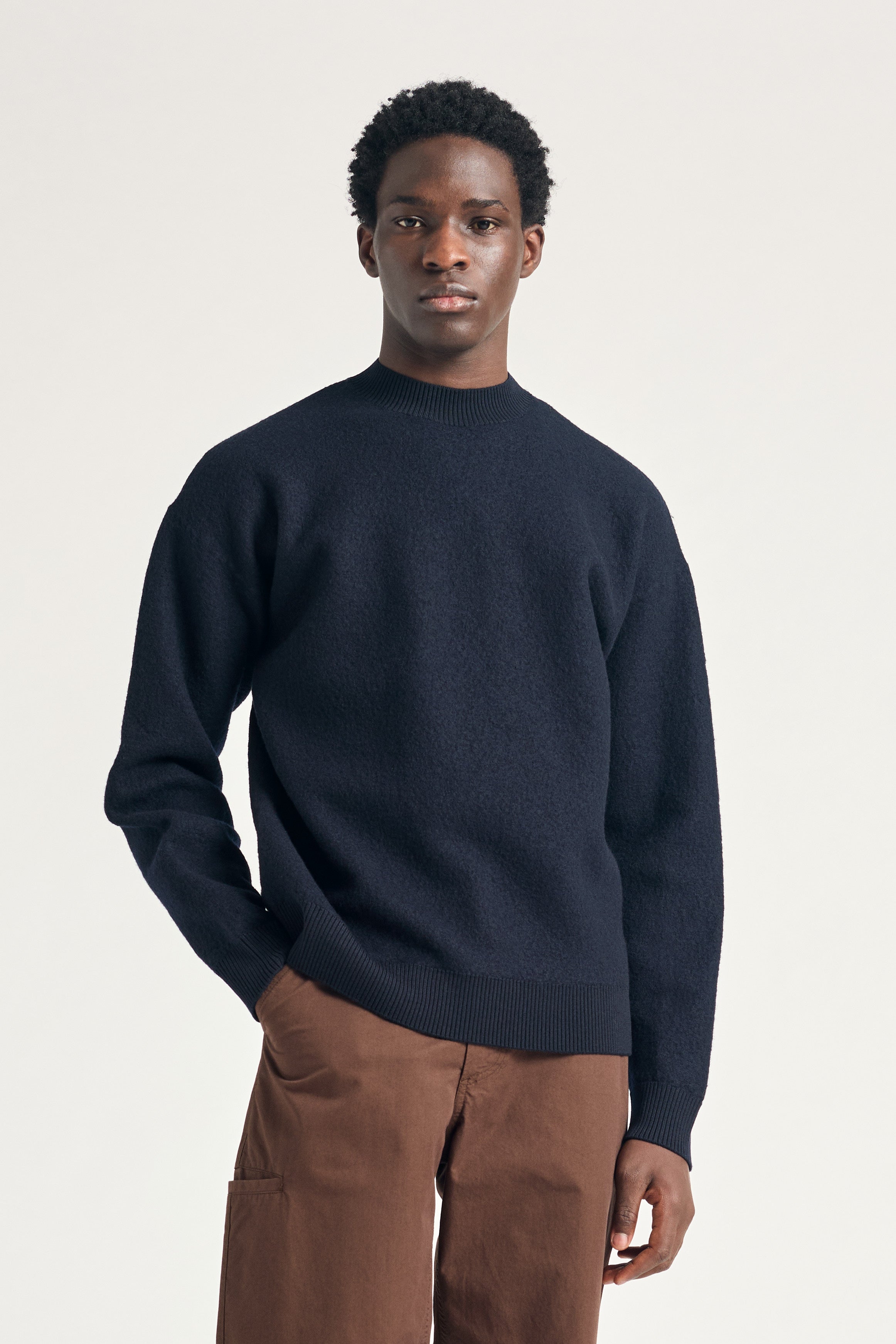 ROM BOILED WOOL CREWNECK
