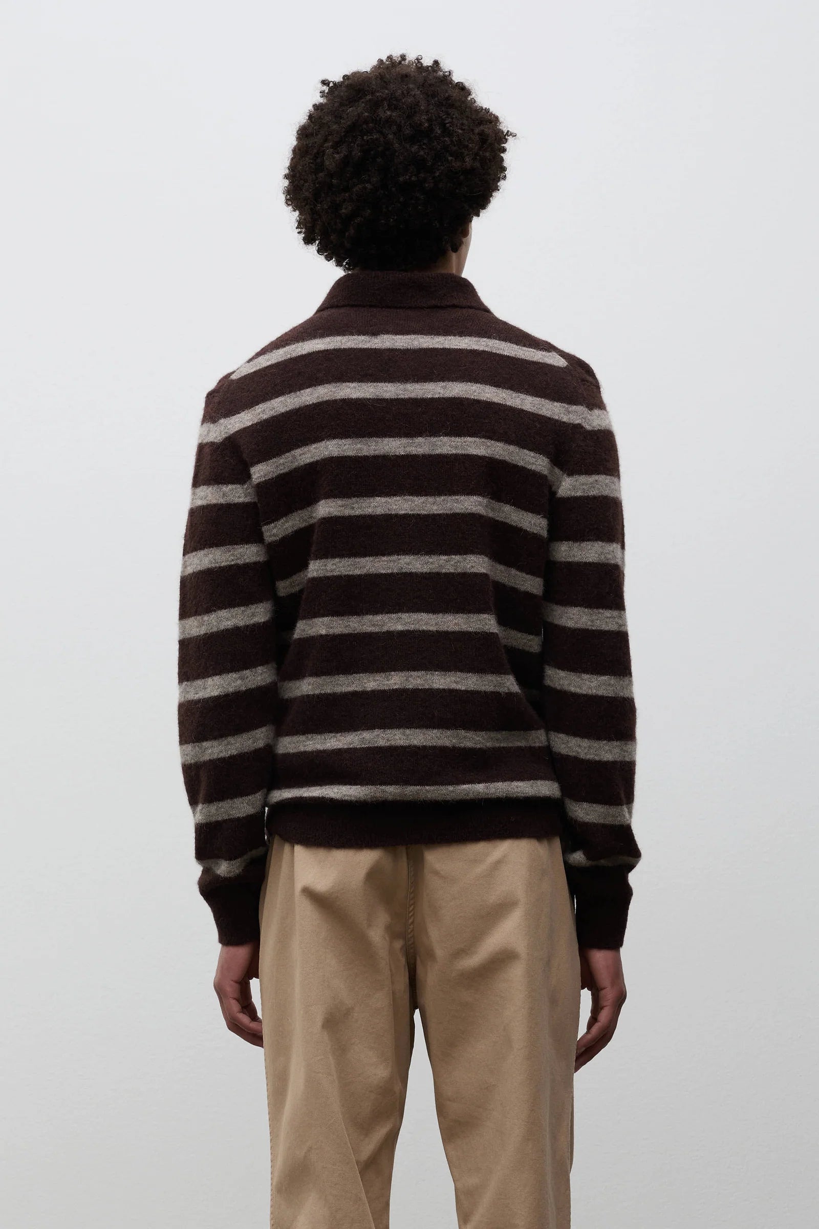 GUDME BABY ALPACA STRIPE POLO