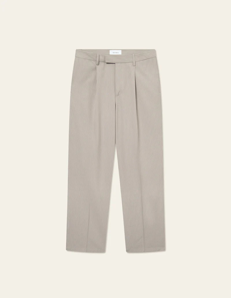 REECE PLEATED PINSTRIPE SUIT PANTS