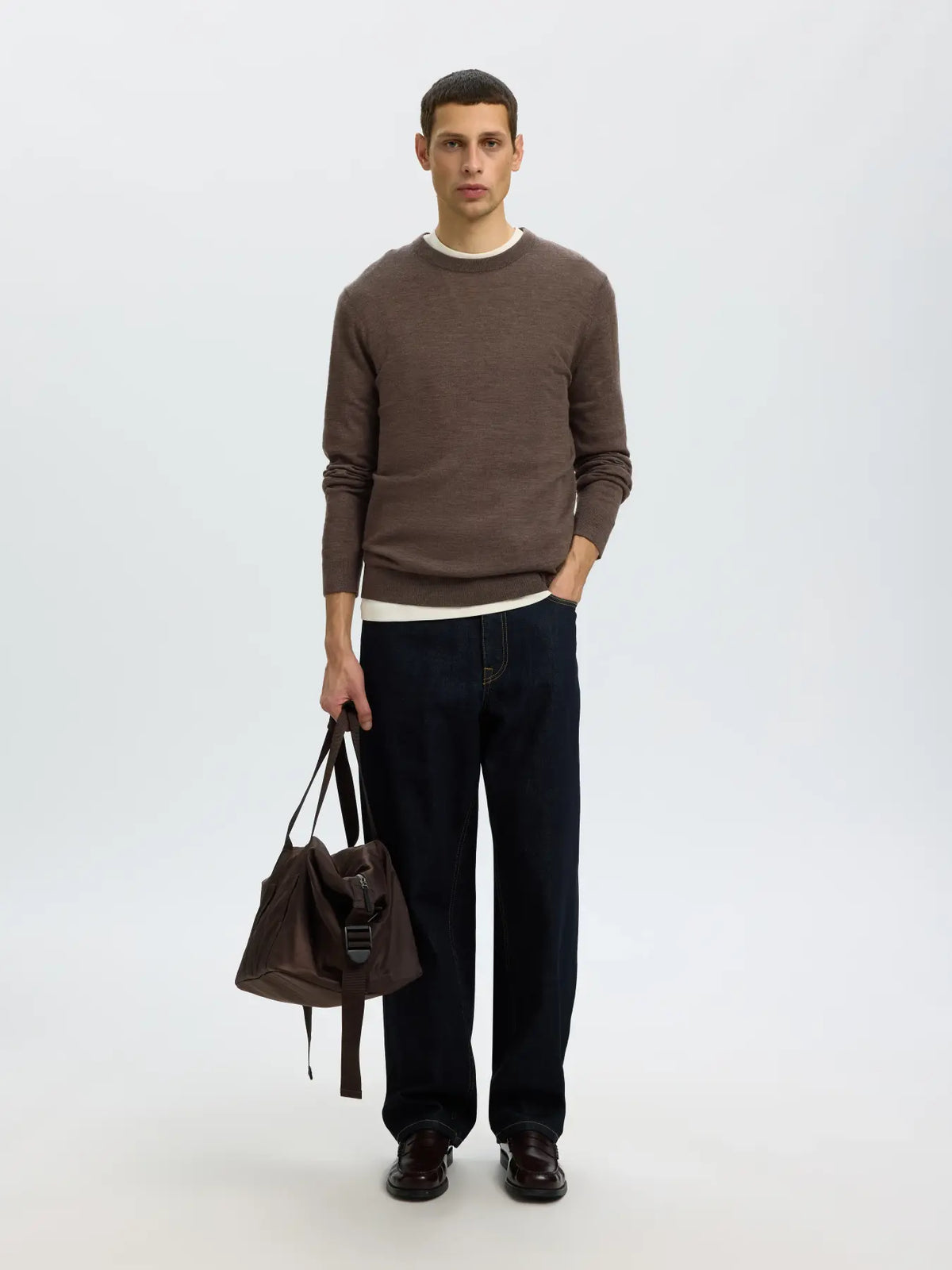 TRAY LS KNIT MERINO CREW NECK