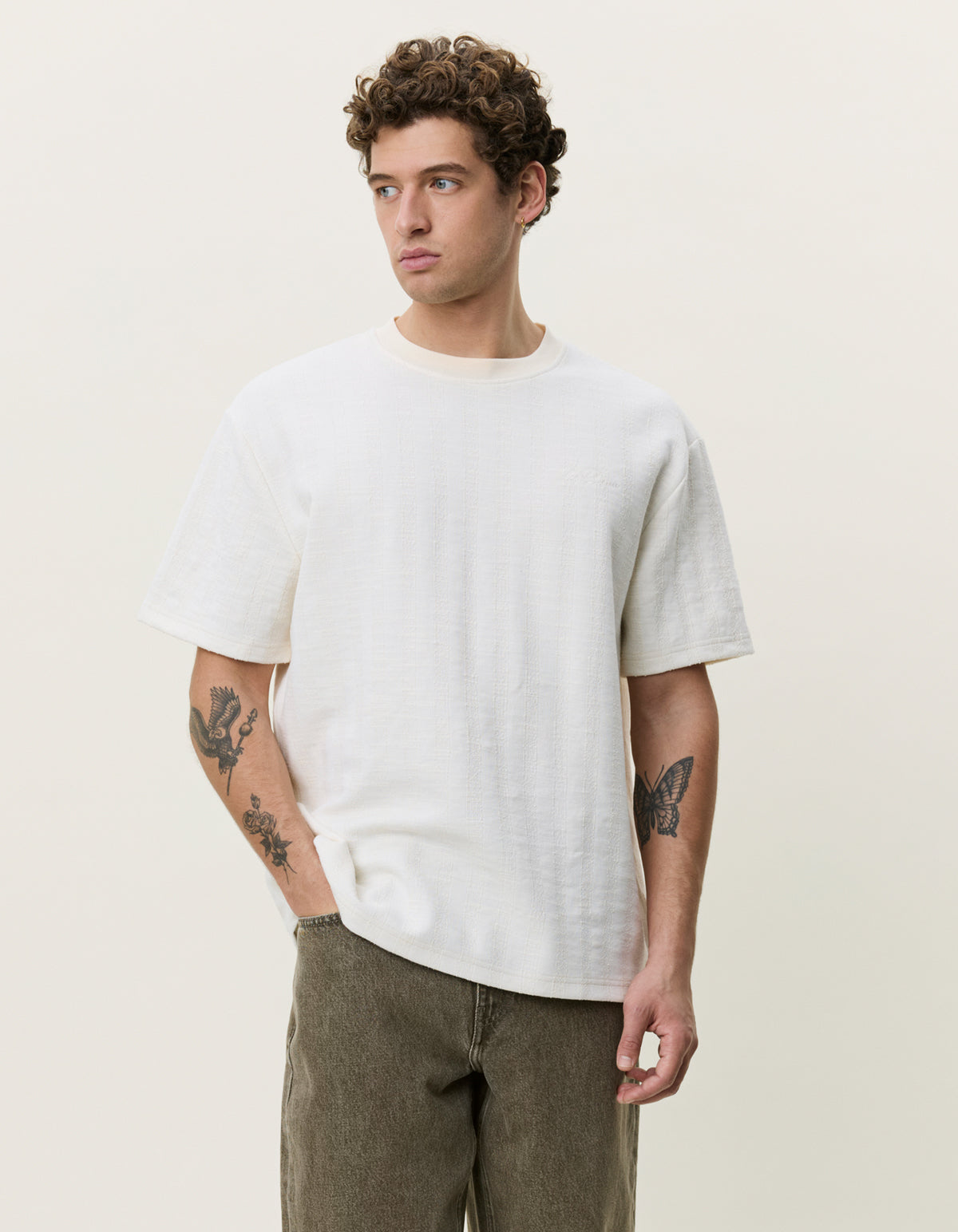 STRIPE JACQUARD T-SHIRT