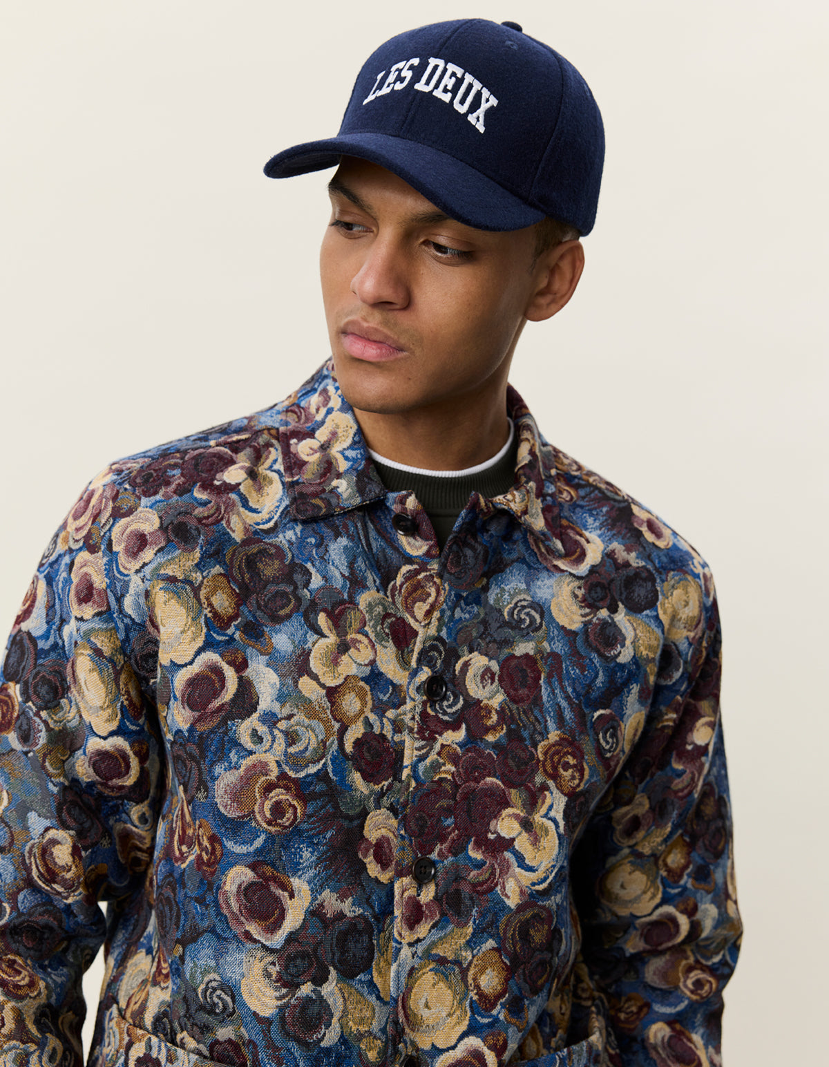 FLOWER JACQUARD OVERSHIRT