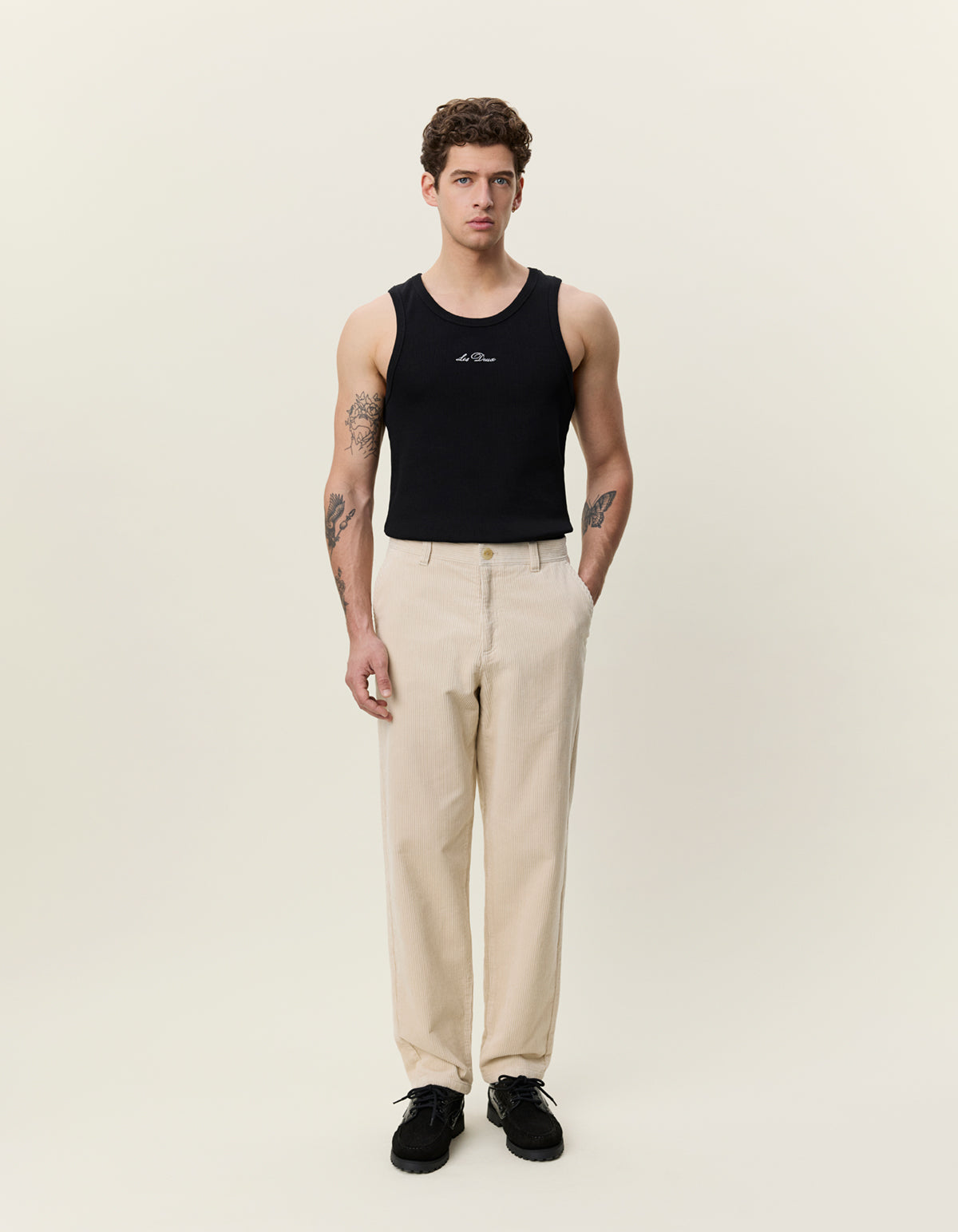 CORDUROY TAPERED PANTS