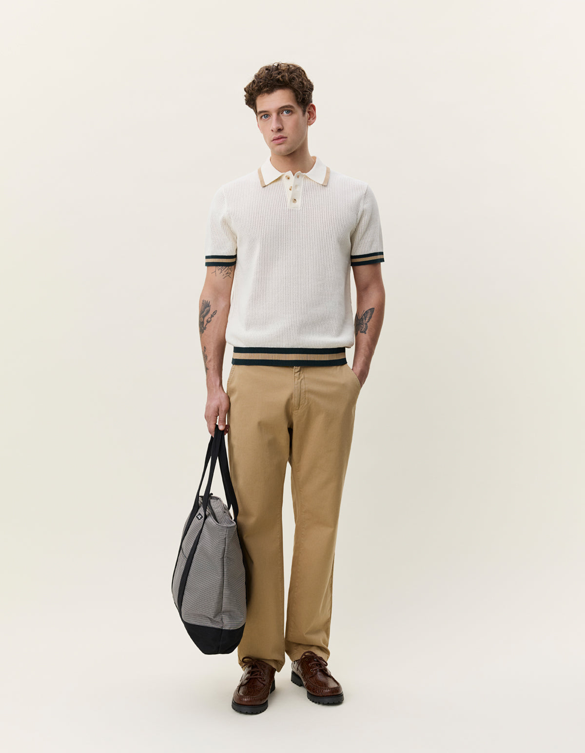 LACE KNITTED POLO