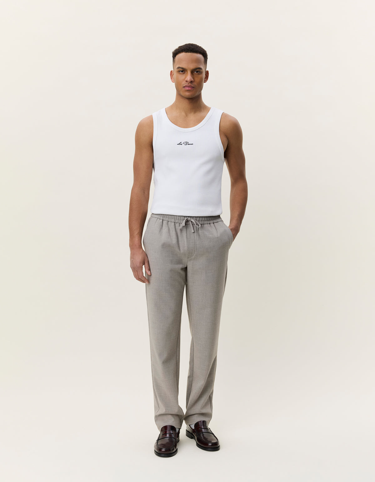 MINI CHECK DRAWSTRING PANTS