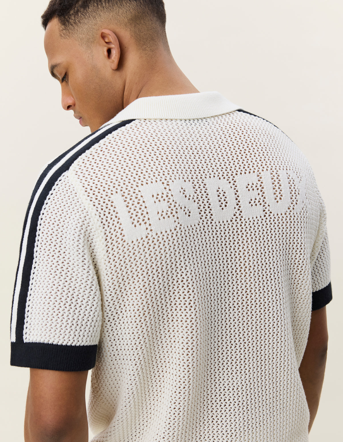 LOGO GRID KNITTED POLO