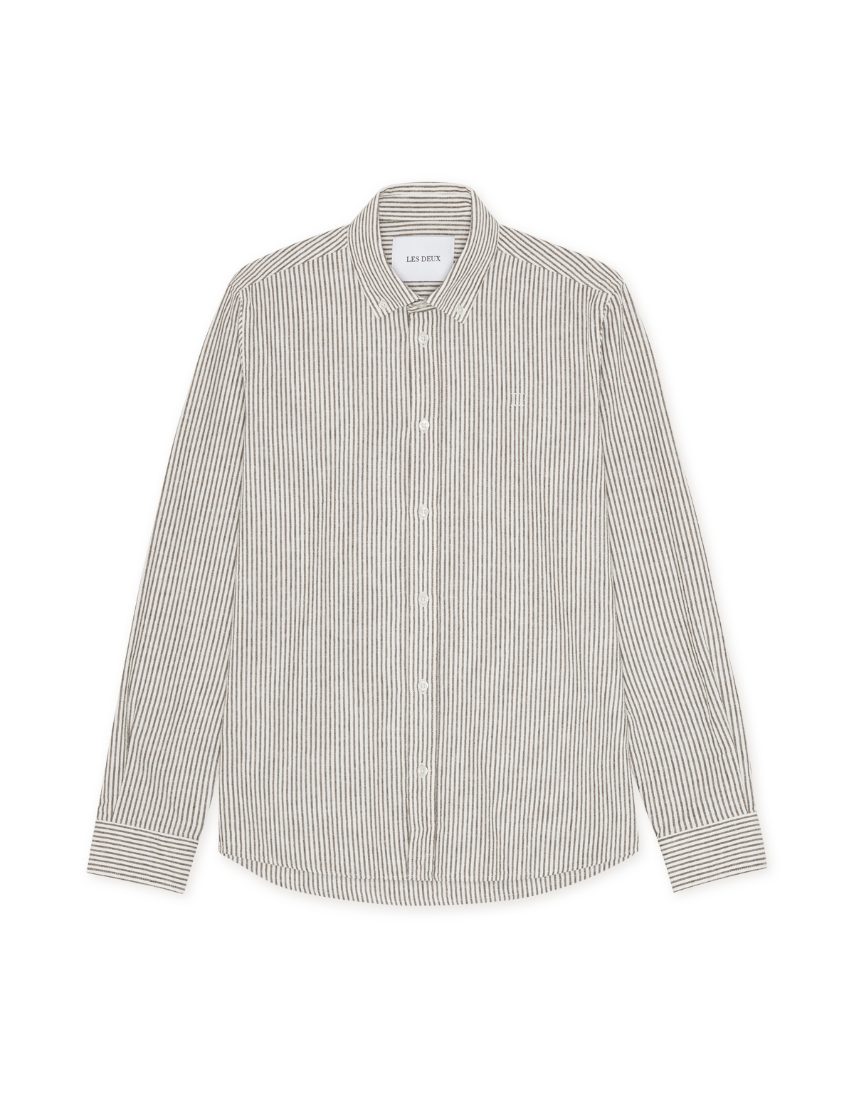 KONRAD STRIPE COTTON LINEN SHIRT