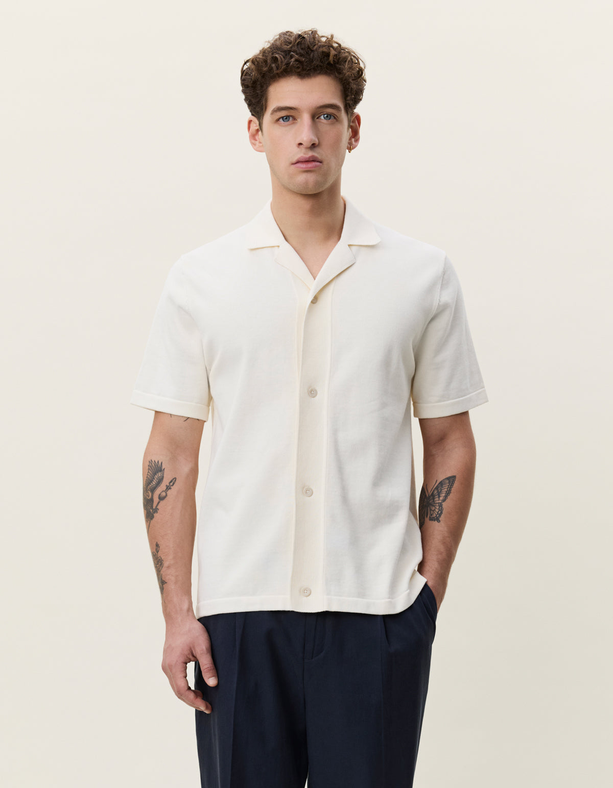 BOUQUET KNITTED SS SHIRT